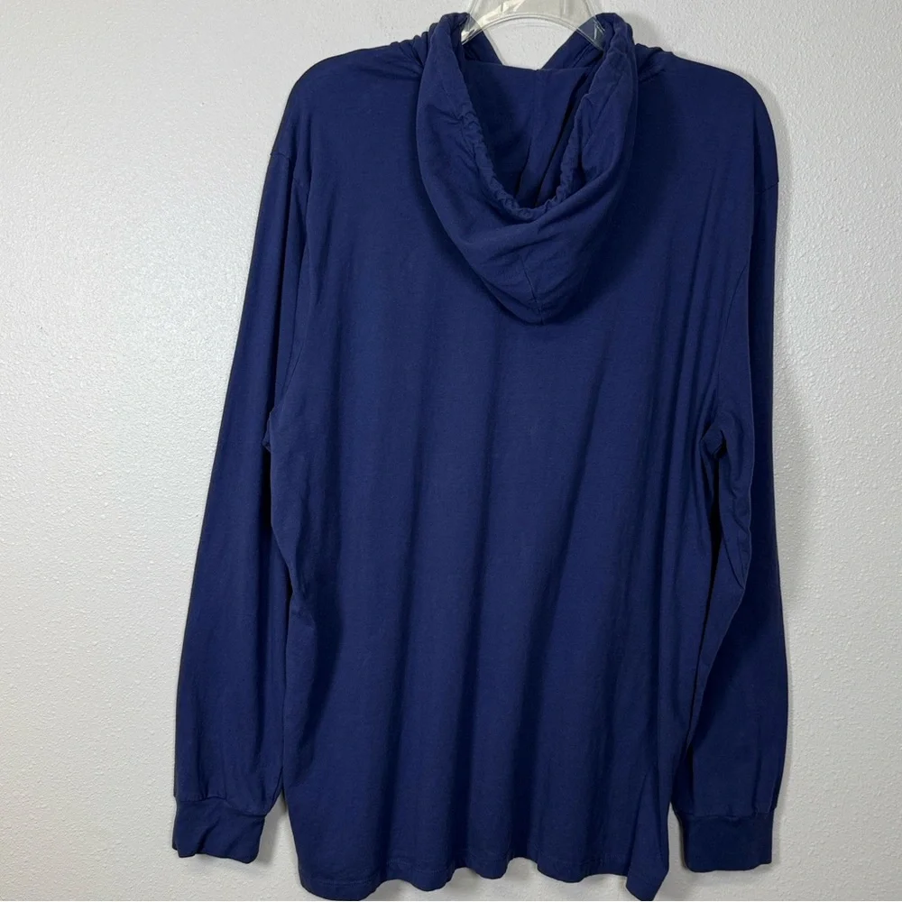 Polo Ralph Lauren 3 Big Pony Jersey Hooded T Shirt‎ Hoodie XXL Navy Long Sleeve